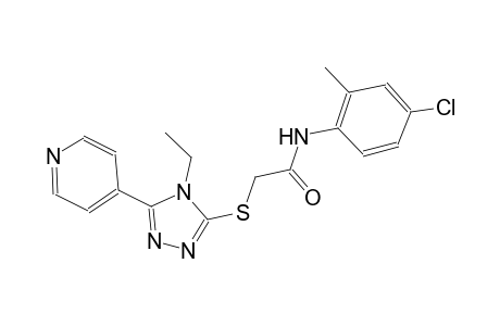 N-(4-chloro-2-methylphenyl)-2-{[4-ethyl-5-(4-pyridinyl)-4H-1,2,4-triazol-3-yl]sulfanyl}acetamide