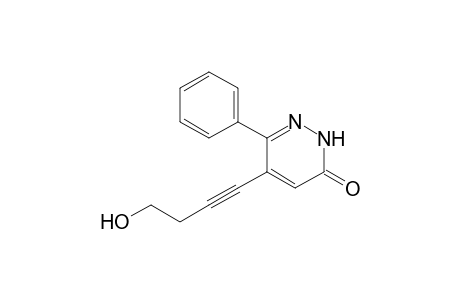 4-(4-hydroxybut-1-ynyl)-3-phenyl-1H-pyridazin-6-one