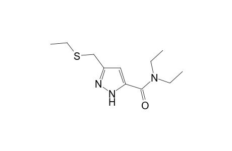 N,N-diethyl-5-(ethylsulfanylmethyl)-1H-pyrazole-3-carboxamide