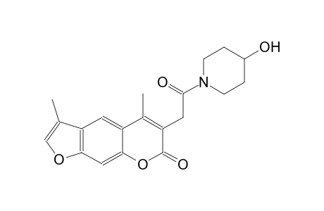 6-[2-(4-hydroxy-1-piperidinyl)-2-oxoethyl]-3,5-dimethyl-7H-furo[3,2-g]chromen-7-one