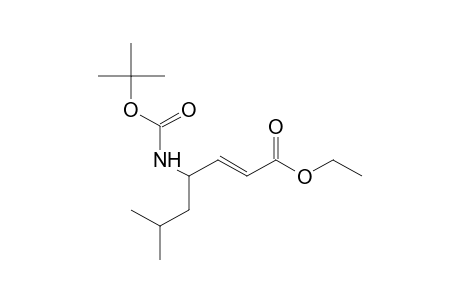 2-(E)-Heptenoic acid, (4S)-4-[(t-butoxycarbonyl)amino]-6-methyl-, ethyl ester