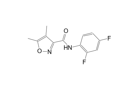 N-(2,4-difluorophenyl)-4,5-dimethyl-3-isoxazolecarboxamide
