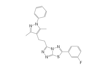 [1,2,4]triazolo[3,4-b][1,3,4]thiadiazole, 3-[2-(3,5-dimethyl-1-phenyl-1H-pyrazol-4-yl)ethyl]-6-(3-fluorophenyl)-