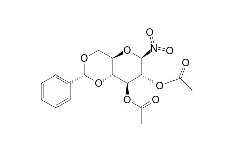 .beta.-D-Glucopyranose, 1-deoxy-1-nitro-4,6-O-(phenylmethylene)-, 2,3-diacetate, (R)-