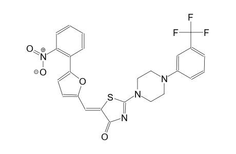 (5Z)-5-{[5-(2-nitrophenyl)-2-furyl]methylene}-2-{4-[3-(trifluoromethyl)phenyl]-1-piperazinyl}-1,3-thiazol-4(5H)-one