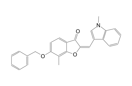 3(2H)-benzofuranone, 7-methyl-2-[(1-methyl-1H-indol-3-yl)methylene]-6-(phenylmethoxy)-, (2E)-