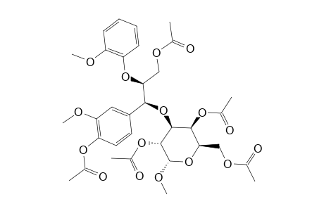 acetic acid [(2R,3S,4S,5R,6S)-5-acetoxy-4-[(1S,2S)-3-acetoxy-1-(4-acetoxy-3-methoxy-phenyl)-2-(2-methoxyphenoxy)propoxy]-2-(acetoxymethyl)-6-methoxy-tetrahydropyran-3-yl] ester