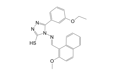 5-(3-ethoxyphenyl)-4-{[(E)-(2-methoxy-1-naphthyl)methylidene]amino}-4H-1,2,4-triazol-3-yl hydrosulfide