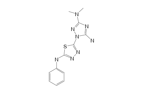 2-(5-AMINO-3-DIMETHYLAMINO-1H-1,2,4-TRIAZOL-1-YL)-5-PHENYLIMINO-4,5-DIHYDRO-1,3,4-THIADIAZOLE