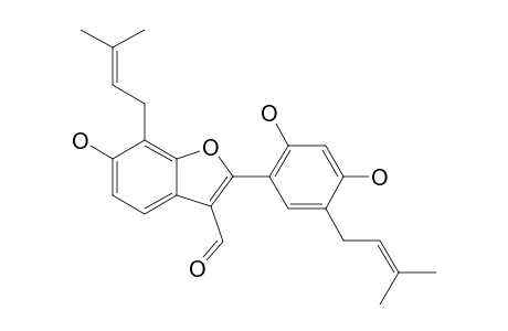 ERYVARIN-Q;2-[2,4-DIHYDROXY-5-(3-METHYLBUT-2-EN-1-YL)-PHEN-1-YL]-6-HYDROXY-7-(3-METHYLBUT-2-EN-1-YL)-1-BENZOFURAN-3-CARBALDEHYDE