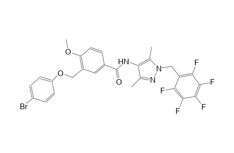 3-[(4-bromophenoxy)methyl]-N-[3,5-dimethyl-1-(2,3,4,5,6-pentafluorobenzyl)-1H-pyrazol-4-yl]-4-methoxybenzamide