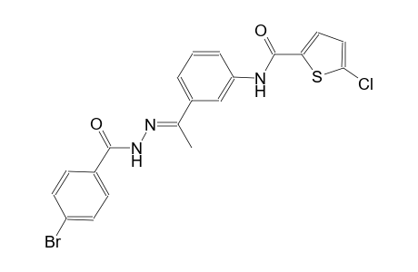 N-{3-[(1E)-N-(4-bromobenzoyl)ethanehydrazonoyl]phenyl}-5-chloro-2-thiophenecarboxamide