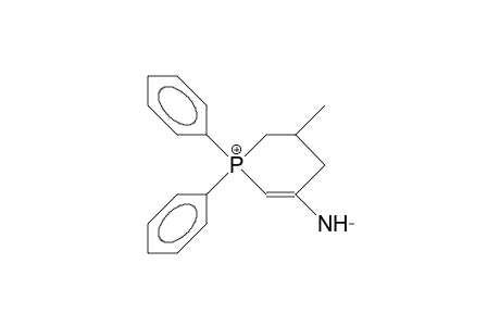3-Methyl-5-methylamino-1,1-diphenyl-1,2,3,4-tetrahydro-phosphorinium cation