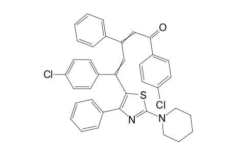 1,5-Bis(4-chloro-phenyl)-3-phenyl-5-(4-phenyl-2-piperidino-thiazol-5-yl)-penta-2,4-diene-1-one