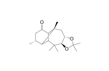 1-Oxo-7,8-[(dimethylmethylene)dioxy]-3,6,6,10-tetramethyl-tricyclo[4.3.0.0]undecane