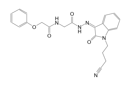 N-(2-{(2Z)-2-[1-(3-cyanopropyl)-2-oxo-1,2-dihydro-3H-indol-3-ylidene]hydrazino}-2-oxoethyl)-2-phenoxyacetamide