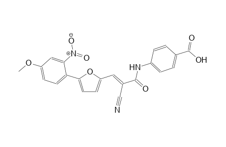 4-({(2E)-2-cyano-3-[5-(4-methoxy-2-nitrophenyl)-2-furyl]-2-propenoyl}amino)benzoic acid