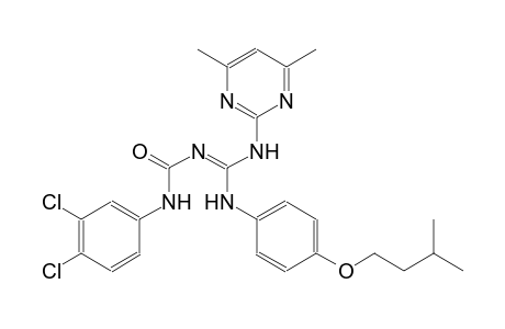 N-(3,4-dichlorophenyl)-N'-{(E)-[(4,6-dimethyl-2-pyrimidinyl)amino][4-(isopentyloxy)anilino]methylidene}urea
