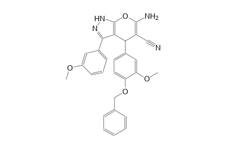 6-amino-4-[4-(benzyloxy)-3-methoxyphenyl]-3-(3-methoxyphenyl)-1,4-dihydropyrano[2,3-c]pyrazole-5-carbonitrile