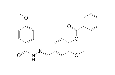 2-methoxy-4-{(E)-[(4-methoxybenzoyl)hydrazono]methyl}phenyl benzoate