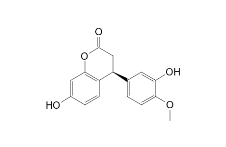 (4S)-7-Hydroxy-4-(3-hydroxy-4-methoxy-phenyl)chroman-2-one