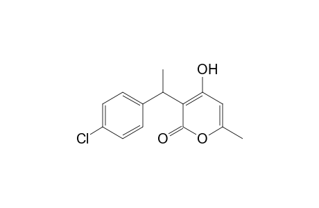 3-(1-(4-chlorophenyl)ethyl)-4-hydroxy-6-methyl-2H-pyran-2-one