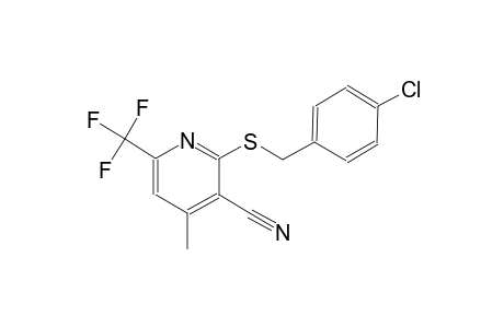 2-[(4-chlorobenzyl)sulfanyl]-4-methyl-6-(trifluoromethyl)nicotinonitrile