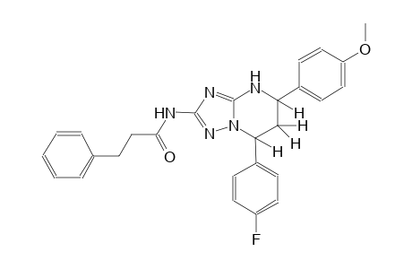 N-[7-(4-fluorophenyl)-5-(4-methoxyphenyl)-4,5,6,7-tetrahydro[1,2,4]triazolo[1,5-a]pyrimidin-2-yl]-3-phenylpropanamide