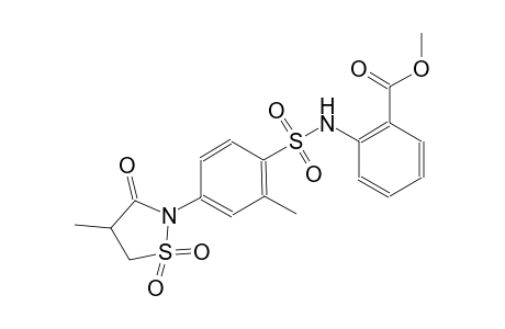 benzoic acid, 2-[[[2-methyl-4-(4-methyl-1,1-dioxido-3-oxo-2-isothiazolidinyl)phenyl]sulfonyl]amino]-, methyl ester