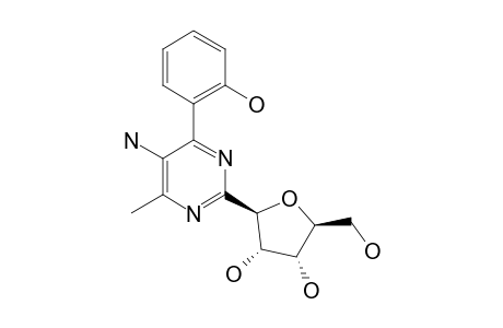 2-(BETA-D-RIBOFURANOSYL)-5-AMINO-6-METHYL-4-(2-HYDROXYPHENYL)-PYRIMIDINE