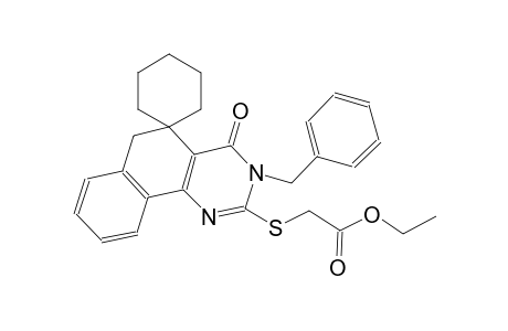 ethyl 2-((3-benzyl-4-oxo-4,6-dihydro-3H-spiro[benzo[h]quinazoline-5,1'-cyclohexan]-2-yl)thio)acetate