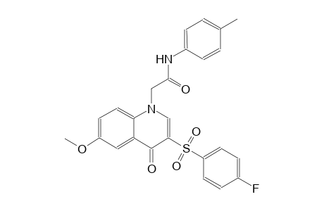 1-quinolineacetamide, 3-[(4-fluorophenyl)sulfonyl]-1,4-dihydro-6-methoxy-N-(4-methylphenyl)-4-oxo-