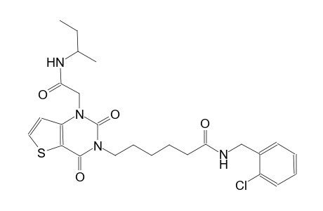 6-(1-[2-(sec-butylamino)-2-oxoethyl]-2,4-dioxo-1,4-dihydrothieno[3,2-d]pyrimidin-3(2H)-yl)-N-(2-chlorobenzyl)hexanamide