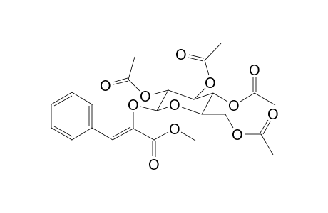 (Z)-Methyl 3-phenyl-2-(2,3,4,6-tetra-O-acetyl-.beta.,D-glucopyranosyloxy)propenoate