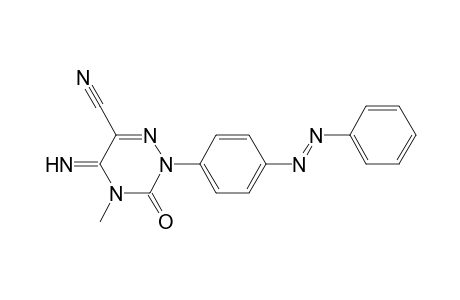 1,2,4-Triazine-6-carbonitrile, 2,3,4,5-tetrahydro-5-imino-4-methyl-3-oxo-2-[4-(phenylazo)phenyl]-