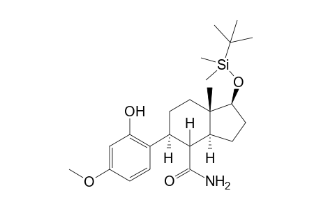 1-[(t-Butyldimethylsilyl)oxy]-4-(aminocarbonyl)-5-(2'-hydroxy-4'-methoxyphenyl)-7a-methylindane