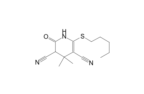 4,4-Dimethyl-2-oxo-6-pentylsulfanyl-1,2,3,4-tetrahydro-pyridine-3,5-dicarbonitrile