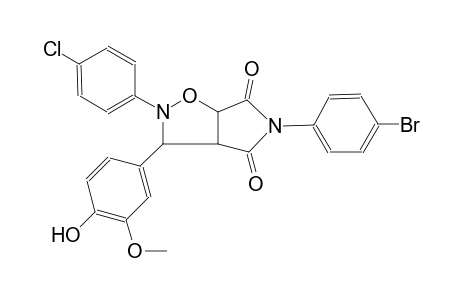 5-(4-bromophenyl)-2-(4-chlorophenyl)-3-(4-hydroxy-3-methoxyphenyl)dihydro-2H-pyrrolo[3,4-d]isoxazole-4,6(3H,5H)-dione