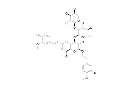 STACHYSOSIDE-C;2-(3-HYDROXY-4-METHOXYPHENYL)-ETHYL-O-ALPHA-L-ARABINOPYRANOSYL-(1->2)-ALPHA-L-RHAMNOPYRANOSYL-(1->3)-4-O-E-FERULOYL-BETA-D-GLUCOPYRA