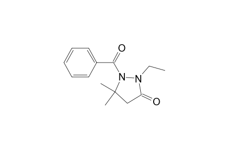 1-Benzyol-2-ethyl-5,5-dimethylpyrazolidin-3-one