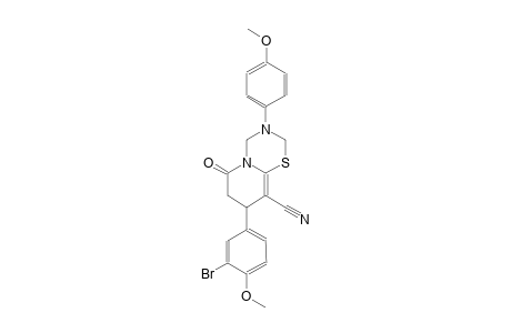2H,6H-pyrido[2,1-b][1,3,5]thiadiazine-9-carbonitrile, 8-(3-bromo-4-methoxyphenyl)-3,4,7,8-tetrahydro-3-(4-methoxyphenyl)-6-oxo-