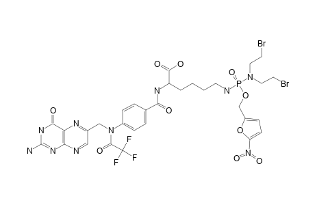 (5-NITRO-2-FURYL)-METHYL-N(EPSILON)-(N(10)-(TRIFLUOROACETYL)-PTEROYL-LYSYL)-N,N-BIS-(2-BROMOETHYL)-PHOSPHORODIAMIDATE