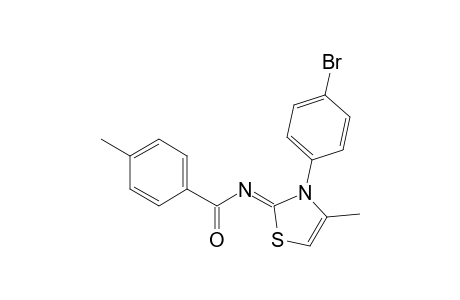 3-(p-Bromophenyl)-2-[(4'-methylbenzoyl)imino]-4-methyl-1,3-thiazoline