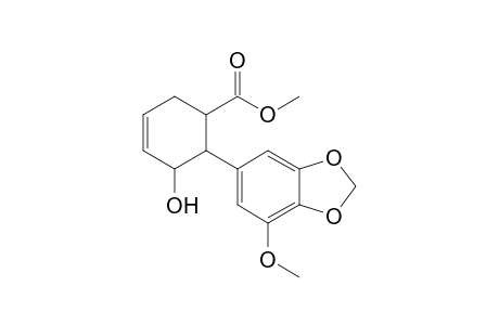 5-Hydroxy-6-(7-methoxybenzo[1,3]dioxol-5-yl)cyclohex-3-encarboxylic acid methyl ester