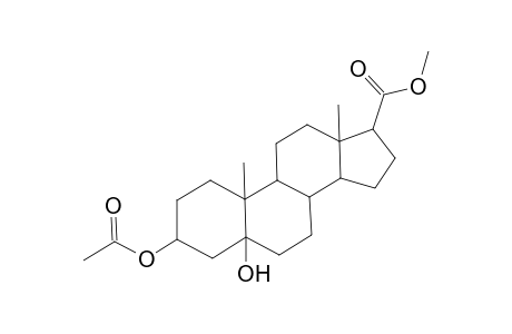 Androstane-17-carboxylic acid, 3-(acetyloxy)-5-hydroxy-, methyl ester, (3.beta.,5.beta.,17.beta.)-