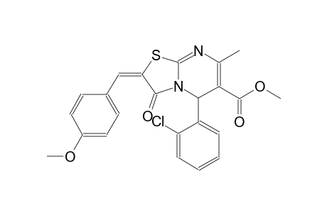 methyl (2E)-5-(2-chlorophenyl)-2-(4-methoxybenzylidene)-7-methyl-3-oxo-2,3-dihydro-5H-[1,3]thiazolo[3,2-a]pyrimidine-6-carboxylate