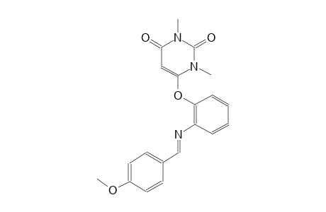 6-(2-{[(E)-(4-methoxyphenyl)methylidene]amino}phenoxy)-1,3-dimethyl-2,4(1H,3H)-pyrimidinedione