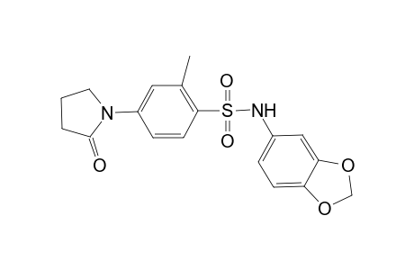 Benzenesulfonamide, N-(1,3-benzodioxol-5-yl)-2-methyl-4-(2-oxo-1-pyrrolidinyl)-