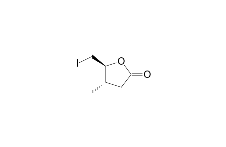 2(3H)-Furanone, dihydro-5-(iodomethyl)-4-methyl-, trans-