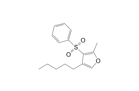 2-Methyl-3-(phenylsulfonyl)-4-[n-pentyl]-furan